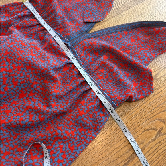 Chelsea & Violet Red & Purple Deep V-neck and back Maxi Dress size L High Slit - Picture 12 of 16